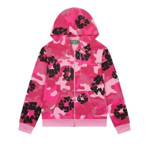 Худи Denim Tears The Wreath Zip Hoodie Pink Camo, розовый