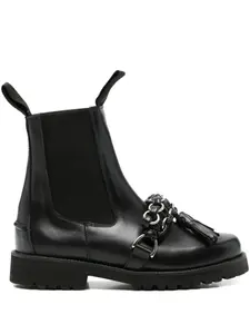 Челси ботинки с цепочкой и кисточками Toga Pulla, черный