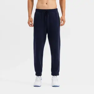 Мужские базовые флисовые спортивные брюки прямого кроя Domyos — сине-чёрные