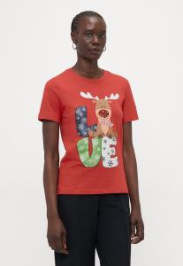 Футболка ONLY Tall ONLXMAS LIFE CHRISTMAS, Urban Red/Red