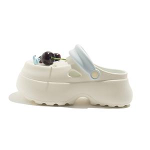 BEIER Клоги женские синие с вишневым принтом, цвет Blue, Cherry Clogs