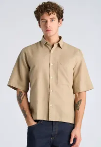 Рубашка из плотной ткани добби Lindbergh, Sand