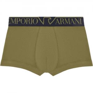 Трусы мужские 1 упаковка оливково-зеленые EMPORIO ARMANI