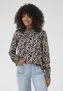 Блуза Kaffe Blouse, Black Feather Grey Lines/Black