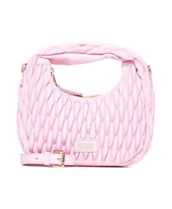 Стеганая, стеганая сумка-хобо Silvian Heach, розовый