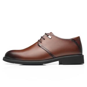 Shanpijiang Мужские туфли для официальных мероприятий на низком каблуке черно-коричневые чайный коричневый, цвет Tea Brown