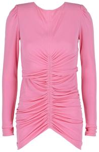 Длинный топ Givenchy с присборенными рукавами, розовый