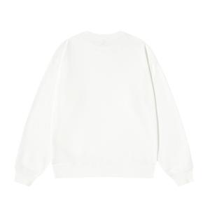 Свитшот с круглым вырезом Unisex HUANQIU, белый (fleece-lined)