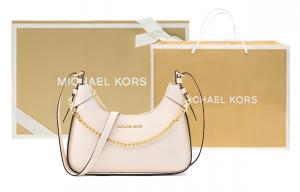 Сумка через плечо Wilma из кожи небольшого размера молочно-белого цвета MICHAEL KORS