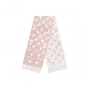 LOUIS VUITTON Шерстяной вязаный шарф женский разноцветный, Light Red