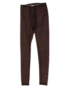 Коричневые нейлоновые леггинсы с логотипом и кружевом, нижнее белье Dolce & Gabbana, коричневый