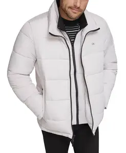 Мужская пуховая куртка с вставкой-нагрудником, созданная для Macy's Calvin Klein, белый