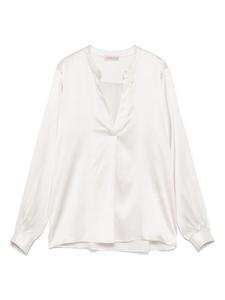 Атласная блузка Blanca Vita, нейтральный