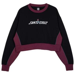 Женский свитер в полоску с цветочным принтом Santa Cruz, черный