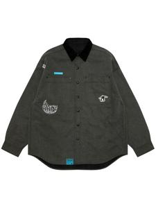 Рубашка с вышитым логотипом AAPE BY *A BATHING APE, черный