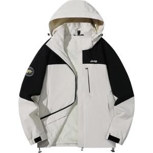 Jeep Ветрозащитная термо куртка унисекс, Ivory White[Single Clip]