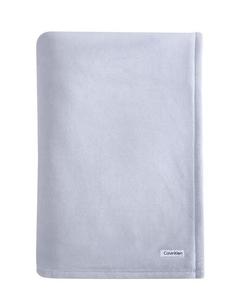 Основные плюшевые однотонные одеяла Calvin Klein, синий