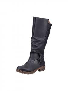 Сапоги женские Rieker Weitschaft с широким голенищем, черный