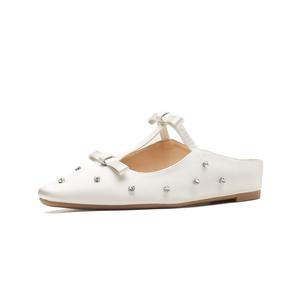 Zomila Женские противоскользящие тапочки с закрытым носком и резиновой подошвой, устойчивые к запахам, экрю, цвет Ecru