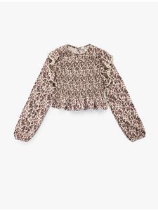 Блузка LS бежевого цвета с узором KOTON