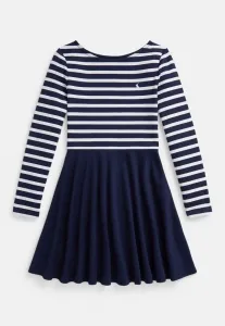 Полосатое платье из эластичного трикотажа понте 714y Polo Ralph Lauren, Newport Navy