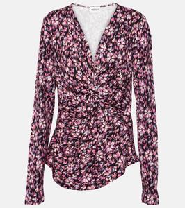 Топ lyss из джерси со сборками Marant Etoile, мультиколор