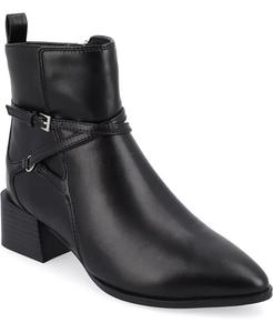 Женские ботильоны Estelle Stacked Block Heel Journee Collection, черный