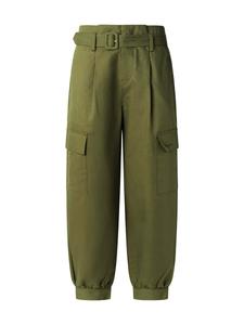 Зауженные брюки со складками спереди Pepe Jeans Sira, оливковый