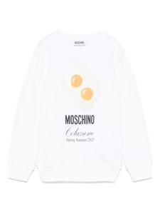 Толстовка с логотипом Moschino Kids, белый