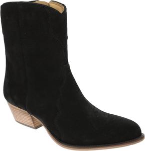 Женские сапоги Masseys Priscilla в западном стиле с боковой молнией и каблуком-ступенчатым, Black-Suede