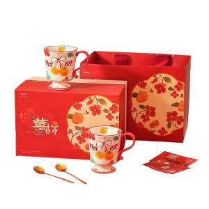 Наборы посуды KAWASIMAYA, [Gift Box Set]Matching Couple Cups 4 Pcs Set (Includes Postcard)
