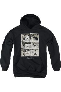 Брюс Ли Моментальные Снимки Молодежная Толстовка с Капюшоном Gildan, черный
