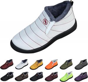 Женские осенние ботинки 2025 года, модные мужские водонепроницаемые ботинки с меховой подкладкой, снежные ботильоны, удобные, противоскользящие, легкие кроссовки Generic, White