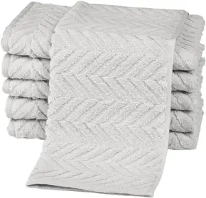 Гостевые полотенца ROSS "Sensual 9001", (6 шт.), 100% хлопок 30х50 см (6 шт.), цвет chrom