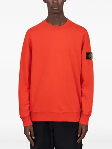 Флисовый свитшот с круглым вырезом Stone Island, красный