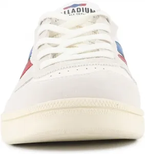 Унисекс кроссовки Palladium Pallacup Flame из кожи, модные кожаные повседневные прогулочные туфли с резиновой подошвой, кремовый/синий