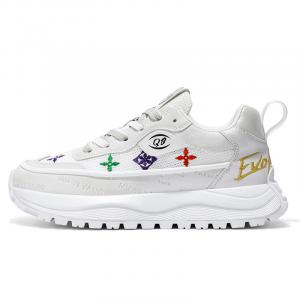 Амортизирующие, износостойкие, дышащие, увеличивающие рост низкие повседневные мужские туфли Wooden Rabbit, White