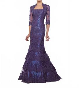 Длинное вечернее платье фиолетового цвета Social Occasions By Mon Cheri, фиолетовый