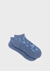 Короткие носки с изображением кролика в растительном стиле