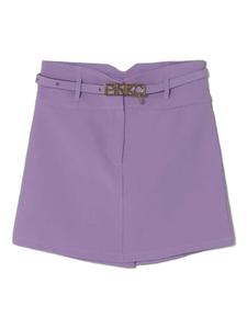 Юбка Pinko Kids с логотипом и надписями, фиолетовый