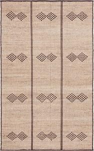 Ковер SAFAVIEH, 183 x 183 см, Natural Fiber Collection, Natural & Brown, в стиле Rustic Farmhouse, ручной работы из джута, идеально для гостиной, спальни, столовой (NF899A-6SQ)