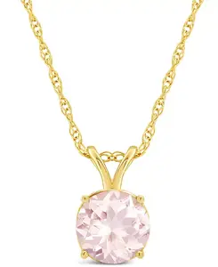 Ожерелье с подвеской из 14-каратного желтого золота с морганитом (1-1/4 карата) Macy'S, peach