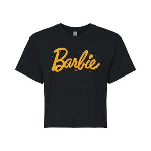 Укороченная футболка с логотипом Barbie для юниоров и желтым цветком Licensed Character