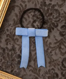 Бархатная лента эластичная Panpantutu, цвет French Blue