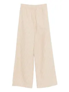 Брюки с резинкой на талии из жаккарда FF FENDI, нейтральный