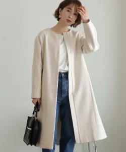 Пальто со складками на спине Pourvous, цвет Off White