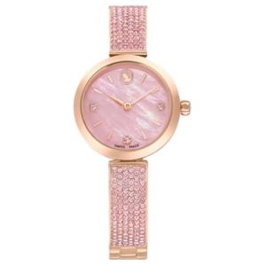 Swarovski Часы Wrist Watch Quartz Movement Faux Crystal Strap 28mm Pink Watch Dial Women's Watch, Pink Watch Dial