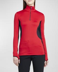 Толстовка с цветными блоками и молнией на четверть Moncler