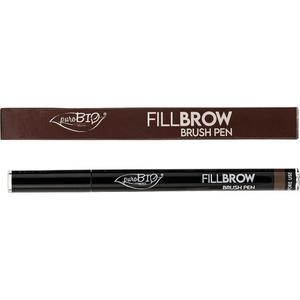 Кисть для бровей Puro Bio Fillbrow Pen 03 Dark Chestnut 0.7ml