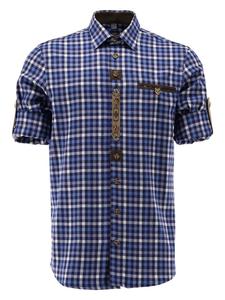 Традиционная рубашка темно-синего цвета. OS-Trachten